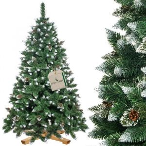 ROYAL TREES Sapin de Noël artificiel 180 cm Pin diamanté avec neige artificielle
