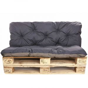 Set Coussins pour palettes, Assise 120 x 50 et Dossier 120 x 50cm, coussins canapé / coussin palette in-extérieur Marine, SETGARDEN