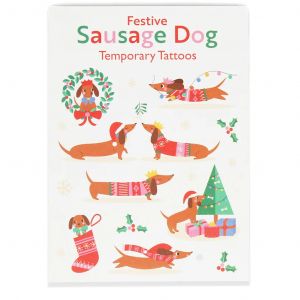Tatouage enfant éphémères chien saucisse festif Rex London