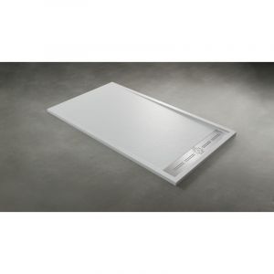 Image de Alterna RECEVEUR DAILY'C 120 X 80 CM CANIVEAU ARDOISE BLANC