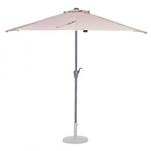 Parasol de balcon 270x135cm – Semi-circulaire – Voile Protection uv Indice 50+ - Housse de protection – Beige