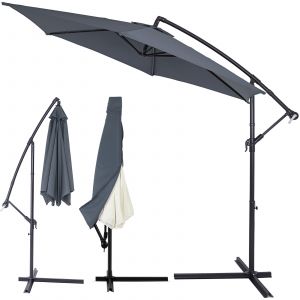 Parasol Anthracite Alu &Oslash;300cm UV 50+ housse de protection