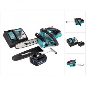Makita DUC 254 RG1 18 V Brushless Tronçonneuse sans fil 25 cm + 1x Batterie 6,0 Ah + Chargeur