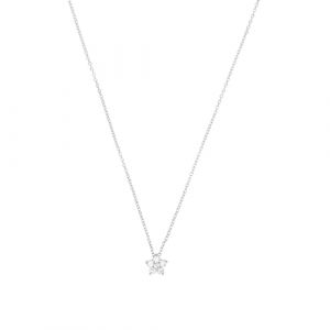 Amor Kette mit Anh&auml;nger f&uuml;r Damen, 925 Sterling Silber, Zirkonia synth. Ketten 1 ct Weiss (34.99 &euro; / 1 ct)