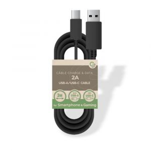 Charge et Data USB Type C 2A 2m Noir