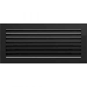 Kratki Grille de Ventilation Grille de chemin&eacute;e Fresh 17cm x 37cm Noir