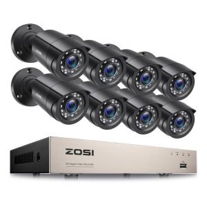 Image de Zosi H.265+ 8CH 5MP Lite DVR avec 2MP Caméra Surveillance Extérieure Vision Nocturne 80pieds Détection de Mouvement Alerte par Email