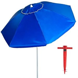 Image de Pincho Parasol de plage 180 cm, aluminium, UPF+50 bloque 99% de rayons UV, 8 tiges en fibre de verre, tr&egrave;s l&eacute;ger 1,5 kg, fen&ecirc;tre