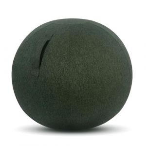 Kenoko Ergonomique Ballon Siège NAMI 65 cm - Idéal pour Yoga et Grossesse - Revêtement Lavable - Boule Gonflable - Vert Bouteille