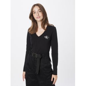 Calvin Klein Tshirt à manches longues et col en V Noir - Taille 34