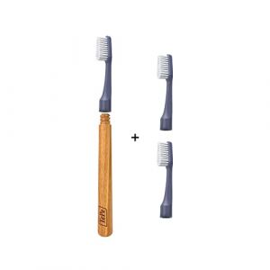 Image de TePe Choice Brosse à Dents | Soft | Couleur Non sélectionnable| 1 Manche en Bois 3 Têtes de Brosse à Dents | Brosse à Dents à Poils Souple Bon pour le Nettoyage des Dents et l'Enlèvement de Plaque