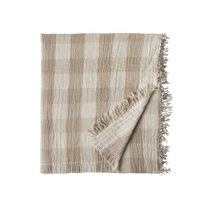Essix Plaid en gaze de coton Beige 130x170 cm