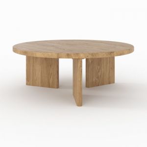 Rendez Vous D&eacute;co Table basse ronde en bois massif de mindi - galia