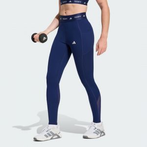 Adidas Damen TECHFIT Stash Pocket Full Length Leggings, dark blue, L