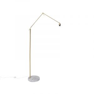 Qazqa Moderne Moderne Vloerlamp Goud Verstelbaar - Editor Acier Doré/Laiton Oblongue / Luminaire / Lumiere / Éclairage / Intérieur / Salon E27 Max. 1 X 60 Watt
