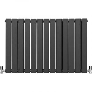 Radiateur Plat Gris Anthracite 60 cm x 91 cm Salle de Bain Radiateur Mural Chauffage Central Design Scandinave Gris