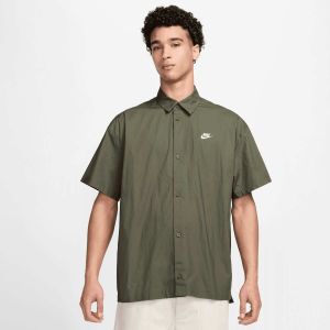 Nike Club Shortsleeve Button Oversize Shirt, Chemisettes, en vert, taille: S - Couleur vert - Taille S