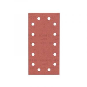 Bosch 2609256B24 Feuilles abrasives pour Ponceuses vibrantes 115 x 230 Système auto agrippant 14 trous Grain 240 Lot de 10 feuilles