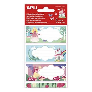 APLI Etiquettes pour livre 'princesses', 36 x 81 mm - Lot de 12