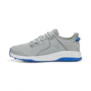 Image de Puma Homme Fusion Grip Chaussure de Golf, Gris Clair Plat Argent Team Royal, 41 EU