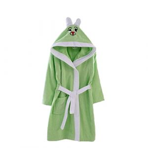 M'deco - Peignoir Eponge Enfant Vert Dimensions - 1/2 ans