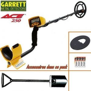 Garrett Pack : Détecteur de métaux ace 250 + Pelle Bigfoot + Protège disque