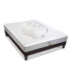 BELLECOUR LITERIE Pack anti punaise AMBOISE 160x200 cm Matelas + Sommier + Accessoires