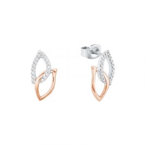 Amor Clous d'Oreille avec Zircone Synth. 1.5 cm, Multicolore, Livré dans Une Boîte Cadeau de Bijoux, 2026209