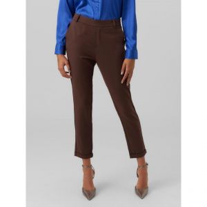 Image de Vero Moda Pantalon Regular Fit Taille moyenne Pleine longueur marron