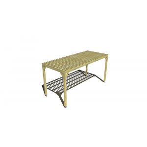Pergola bois &bull; 5m x 2m &bull; ind&eacute;pendante &bull; sens largeur &bull; lattage bois &bull; livraison comprise