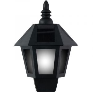 Grundig Applique Murale Solaire &agrave; Led, Lumi&egrave;re Froide/effet Flamme, Ip44, Noire