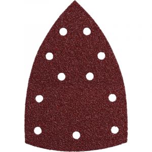 Metabo 10 Feuilles abrasives auto-agrippantes 100 x 150 mm 11 trous 2 parties P80 série « classic » - 62560500