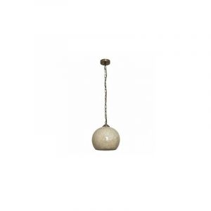 Suspension Tenor 1xe27 Cuir/Mosaïque Ambre Regx30x30 Cm
