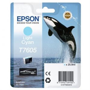 Epson Cartouche d encre T7605 Cyan clair Orque C13T76054010