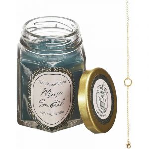 Bougie parf &eacute;e en bocal avec bijoux surprise Vert Vert