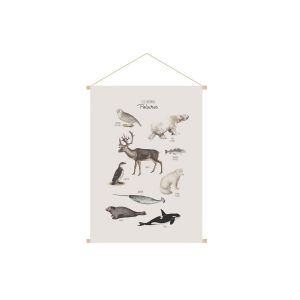 Miliboo Kakemono enfant illustration animaux polaires L40 x L60 cm POLAR