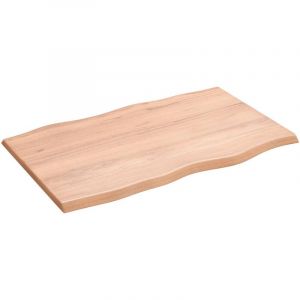 VidaXL Dessus de table bois chêne massif traité bordure assortie