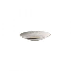 APS 85503 Assiette bleue Ø 21 cm, hauteur 3 cm, mélamine blanc/beige