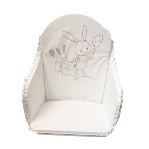 Babycalin Coussin de chaise haute PVC Lapin Gris