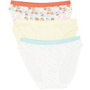 DIM Lot de 3 culottes femme en coton stretch à rayures les pockets Multicolore - Couleur Multicolore - Taille S