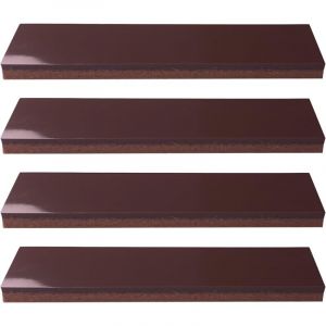 Cyclingcolors 4X Patin Silicone Autocollant antidérapant Anti Vibration 17x75 mm Pied Meuble ménager électronique, Marron