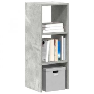 VidaXL Bibliothèque empilable gris béton 30x30x80 cm bois d'ingénierie