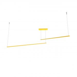 Suspension en métal jaune LED 4000k