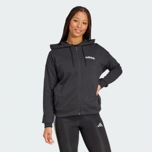 Adidas Veste à capuche entièrement zippée French terry Essentials Linear (Grandes tailles)