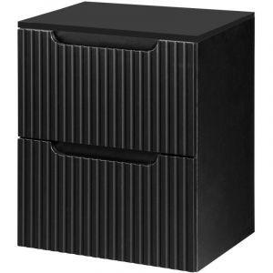 Meuble sous-lavabo avec 2 tiroirs Newport 51 x 60 x 40 cm noir [en.casa]