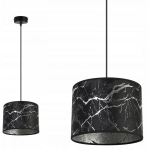 Lampe De Plafond Suspendu Abat-Jour En Marbre Argenté