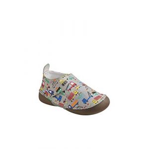 Image de Vertbaudet Chaussons bébé garçon en Toile imprimée Gris Clair 23