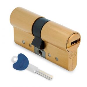 Amig - Serrure à cylindre de sécurité - Modèle 20000 - Fabriqué en laiton - Mesure : 80 mm (30-50) - Offre une protection anti-perçage et anti-bumping - Matériau résistant et durable - Finition : Mate