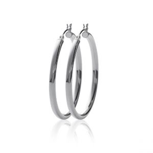 Créoles femme argent 4 mm - Z3040