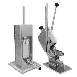 Monster shop Poussoir &agrave; Saucisse 3L Manuel & Machine a Clipper Saucisse Acier Inoxydable Manuel 2000 Clips & 5 Tubes de Remplissage Offerts